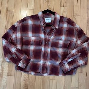 Abercrombie & Fitch Boxy Cropped Flannel